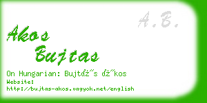 akos bujtas business card